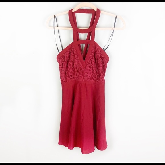 Lulu’s All My Daydreams Skater Lace V-Neck Dress - Picture 2 of 11
